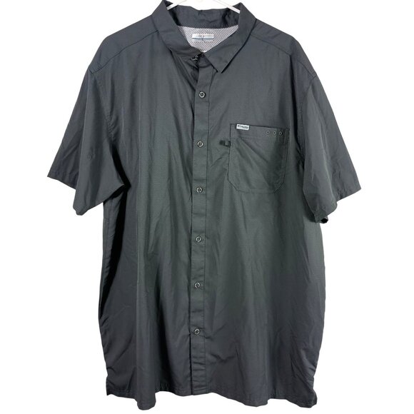 Columbia PFG Slack Tide Shirt Mens XXL Gray Fishing Vented UPF 50 Gorpcore - Picture 2 of 9